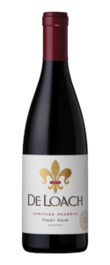 Bottle of 2022 DeLoach Pinot Noir wine from California