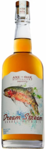 Bottle of Dream Stream Barrel Aged Gin from Axe and the Oak Distillery Colorado Springs CO